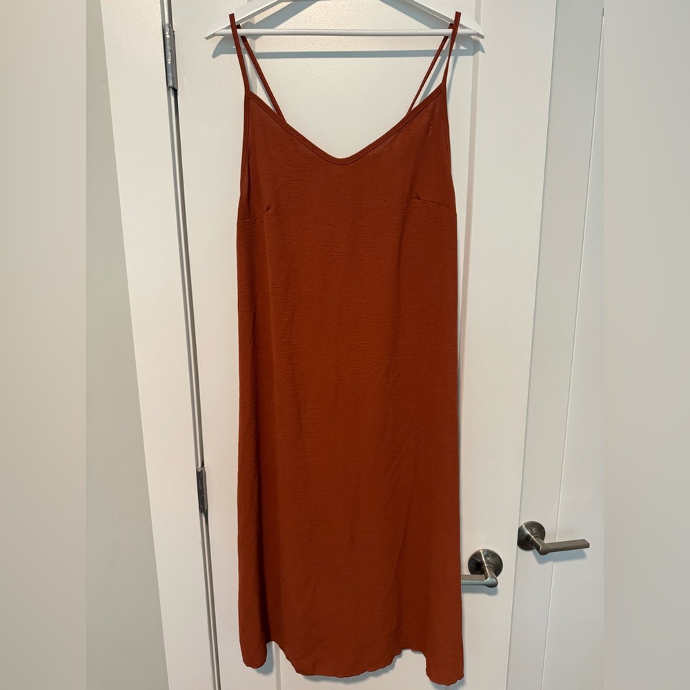 See You Monday Rust Slip Dress